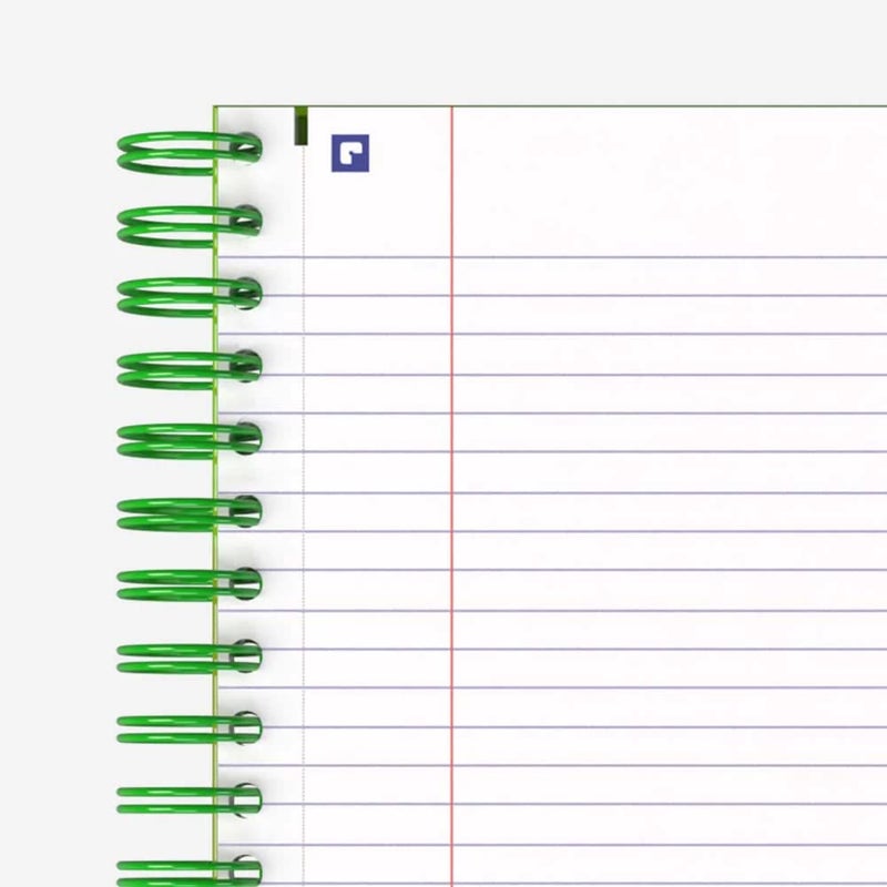 Hamelin, Spiral Notebook, 8x10in, College Ruled, Hardcover, 75shts/150 Pages, 1 Subject Notebook, EMERALD Green - Image 2
